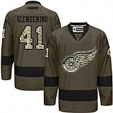 Glued Detroit Red Wings #41 Luke Glendening Green Salute to Service NHL Jersey,baseball caps,new era cap wholesale,wholesale hats